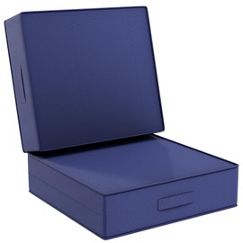 AOFEITE Outdoor Water-Resistant Olefin Deep Seat Cushion Set, 24 x 24 x 6 Inch Weather and Fade Resistant Patio Furniture Chair Cushion, Thickened Sofa Seat Pad with Straps for Garden, Dark Blue