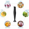Elite Gourmet EHB2425B Hand Blender 150W – Mixer Chopper Black