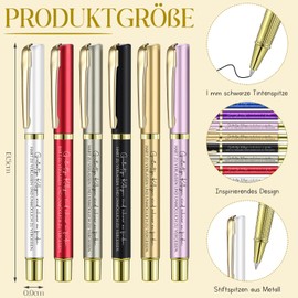 Clabby 16 Inspirational Ballpoint Pens with Saying Colleagues Metal Motivation Pen Gifts for Office Christmas (Großartige kollegen sind schwer zu find)