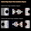 6 Pcs Cabinet Door Hinge Repair Plates, Cabinet Hinge Repair