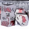 OGCOPHEN Metal DND Cat Dice 7PCS Polyhedral RPG Dice Set