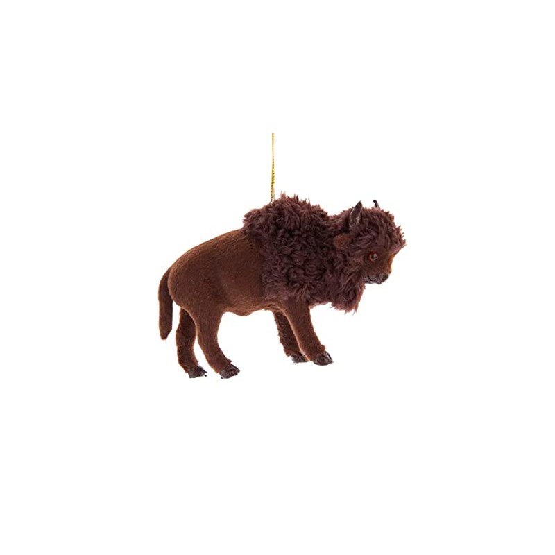 Furry Brown Buffalo Ornament