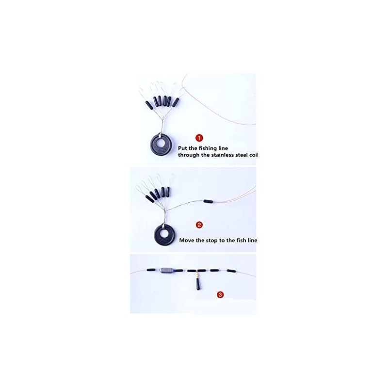 Drchoer Bobber Stoppers for Fishing Line: 150pcs Sinker Float Stops