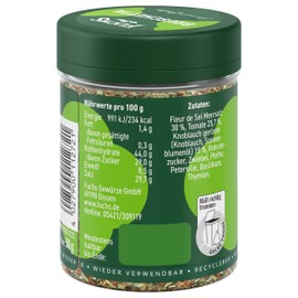 Fuchs Spices Gourmet Selection Mediterranean Bruschetta Spice Preparation, Refillable, Spice Mix with Selected Herbs for Enjoyable Bruschetta and Dressings, Vegan, Colourful, 50 g