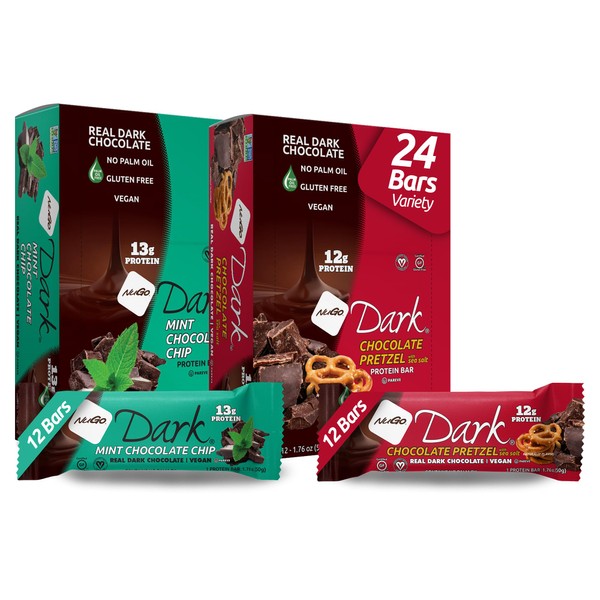 NuGo NuGo Dark Variety - Chocolate Pretzel 12 Bars &