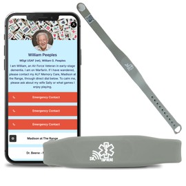 Sharewear NFC and QR code NO SUBSCRIPTION Medical ID Smart Bracelets for Women & Men, FREE Editable Digital Profile, Silicone and Waterproof, No charging or batteries, Medical Alert Bracelet