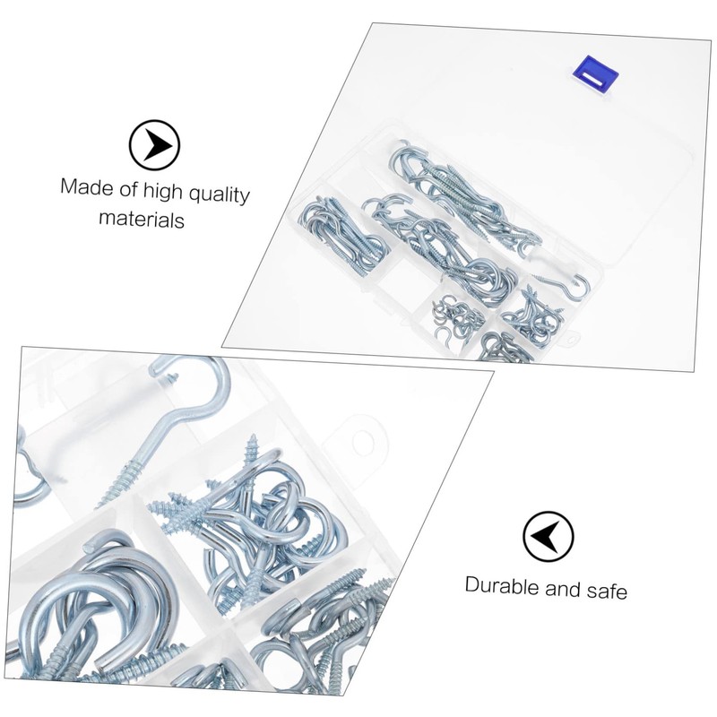 MAGICLULU 80pcs Eyebolt Hooks Ceiling Hooks Assortment Kit Heavy Duty