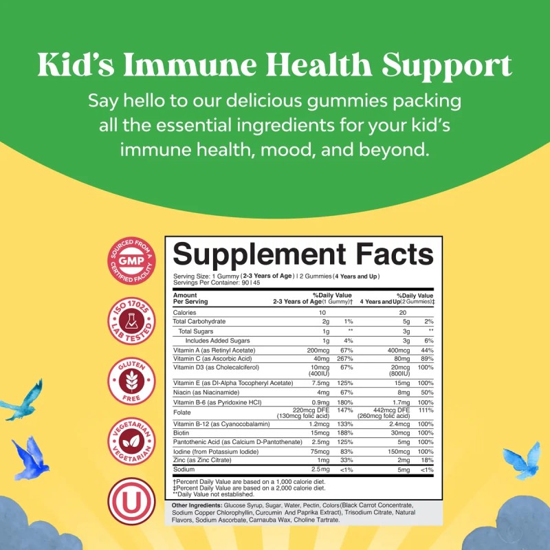 Natures Craft Multivitamin Gummies Niños Apoyo Inmune 90