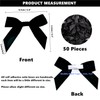 50 Pack Self Adhesive Satin Bows for Gift Wrapping, 2.6x2.2