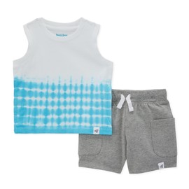 Burt's Bees Baby Baby Boys' Shirt and Pant Set, Top & Bottom Outfit Bundle, 100% Organic Cotton