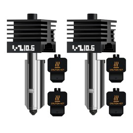 Sahvaim Upgraded 2Pcs 0.6mm H2D Hotend Kit for Bambu Lab H2D Combo/H2D Laser/A1/A1MINI 3D Printer, High Temp Quick Swap Hardened Steel Nozzle Replacement 3D Printer Extruder with 2Pcs Silicone Sock