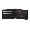 Chain Wallet Landscape Format, black, Elegant