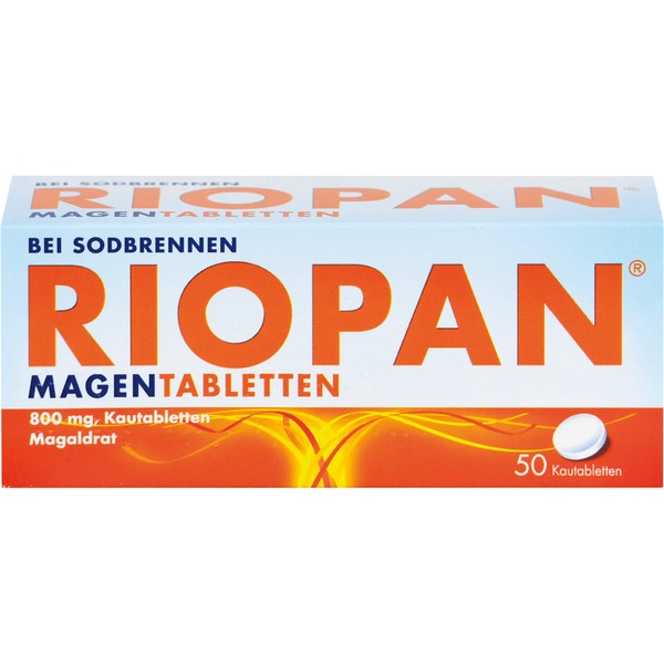 RIOPAN Magentabletten bei Sodbrennen Kautabletten, 50 pcs. Tablets