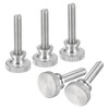 sourcing map M4x20mm Knurled Thumb Screws, 5pcs 304 Stainless Steel