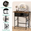 Small Vanity Desk, Makeup Desk with Charging Station, Vanity Table