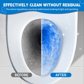 MyKlens Toilet Bowl Cleaner Tablets, Automatic Toilet Tank Cleaner for Deodorizing & Descaling, Long-Lasting with Sustained Release Technology for Bathroom Cleaners, Blue, 40 Packs