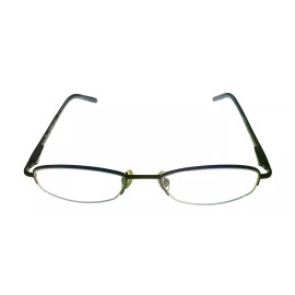 Guess Ophthalmic Eyeglass Mens Oval Rimless Metal Black Grey 1492