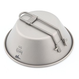 Keith Ti5320 Titanium Folding Handle Camping Bowl Ultralight Base Collapsible Cookware Cutlery 300ml Only 50g