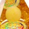 GOLD STONE Orgonite Pyramid Sculpture Natural Stone Power Stone Purification