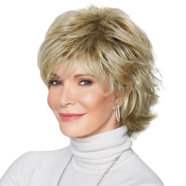 Queentas Pixie Layered Short Blonde Wig Short Hair Wigs for White Women Black Women Sy