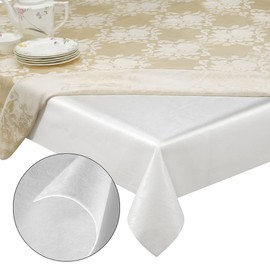 tablecloths by design - Quality Table Pad Protector, Superior Protection from Spills, Scratches & Heat - Reusable Table Cloth with Cushion Flannel Backing (90" L x 54" W)