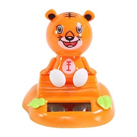 We pay your sales tax Orange Tiger on a Log in The Forest Solar Toy Car Dashboard Desk Home Decor Birthday
