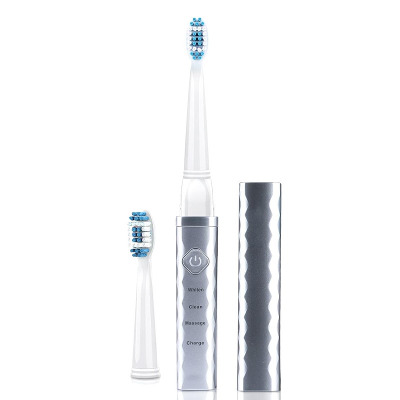 Pop Sonic USB Charge Anywhere Toothbrush(Silver) | Rechargeable Toothbrush w/Up