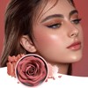 Face Blushes, Natural Blush, 3D Rose Petal Lightweight Long-Lasting Buildable
