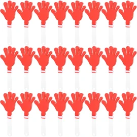 ZCYSRLQIN - 24 pinzas de mano de 7.5 pulgadas de plástico para hacer ruido, regalos de fiesta, para hacer ruidos, cumpleaños, premios de juego, recompensas en el aula, fútbol, deportes, eventos,