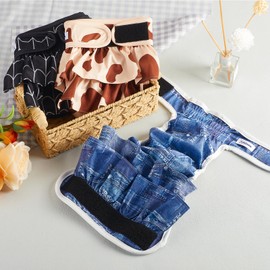 Reusable Dog Diapers Female Washable, Premium Doggie Diapers for Female Dogs, Pack of 3, Highly Absorbent Extra Extra Large Female Dog Diapers for Heat, Incontinence and Puppy Training(XXL)