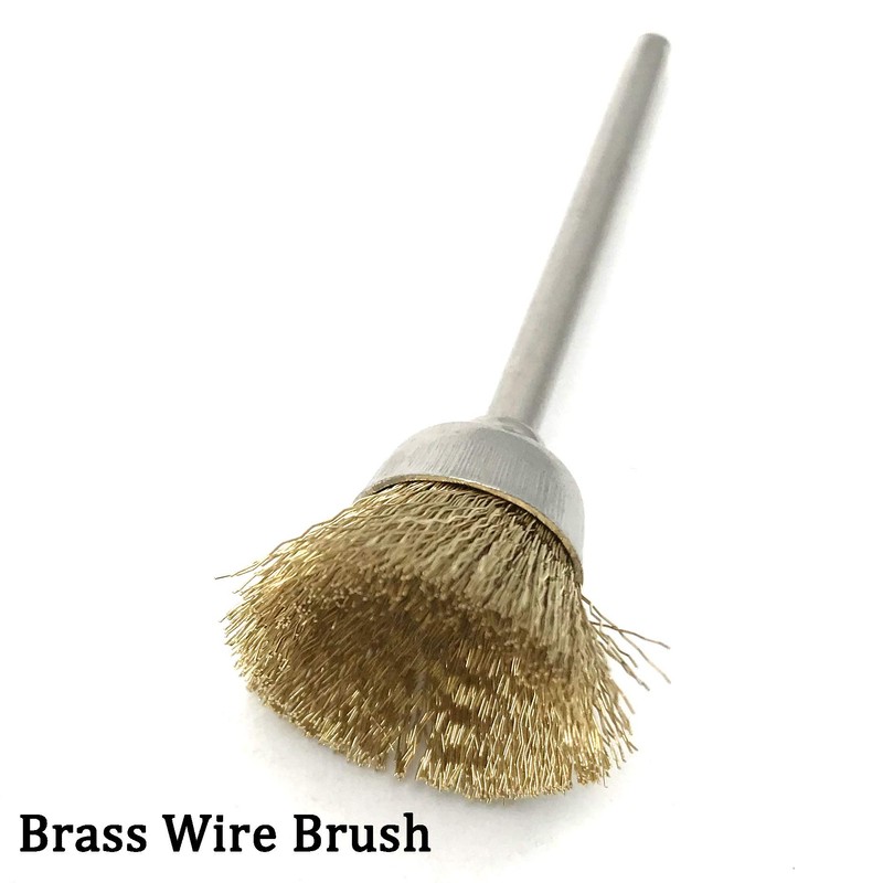 Brass Cup Wire Brush, 1/8 Inch Shank 2 Inch Length,