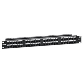 Intellinet 48 Port Cat6 Network Patch Panel – 1U Rack Height, 19 inch Rackmount, 180 Degree Entry Punch-Down Blocks - Installer Grade 50 Micro-inch Gold Plated Contacts -Lifetime Mfg Warranty-721066