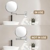 BTremary 9” Large Wall Mounted Makeup Mirror 1X/7X Double-Side Bathroom