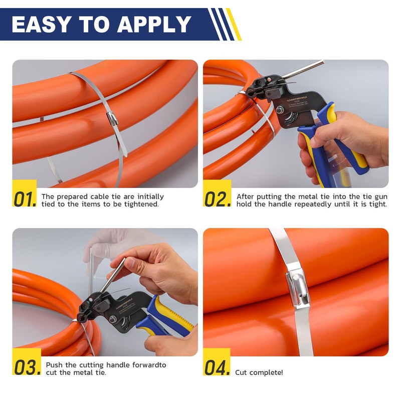 haisstronica Zip Tie Gun for Fastening and Cutting up to