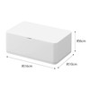 Yamazaki Industries 5578 Wet Tissue Case, Rectangular, White, Approx. (W