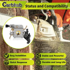 Carbhub C1M-EL37B Carburetor for Husqvarna 445 445E 450 450E Gas Chainsaw with Air Filter Tune Up Kit