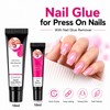 Nail Glue for Press Ons, Semi-Solid Air Dry Adhesive with