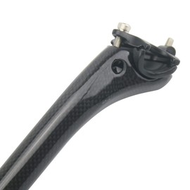 Alfa Pasca Carbon Fiber Seatpost - 31.6 Dropper Post for Mountain & Road Bikes - 400mm, Glossy Black