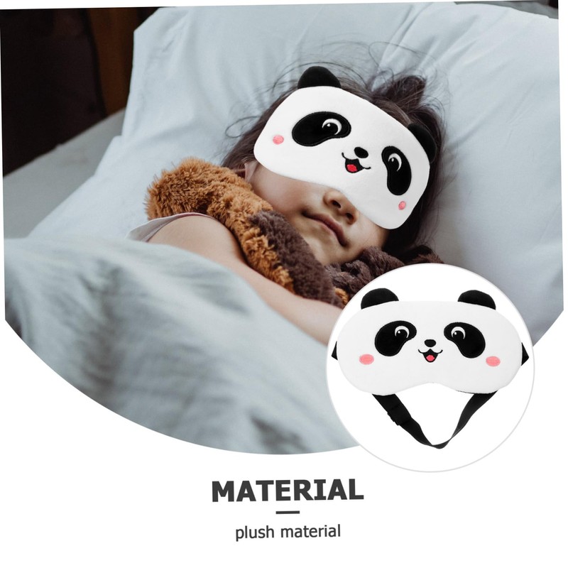 KOMBIUDA Plush Sleep Mask for Adults Cute Cartoon Panda Design