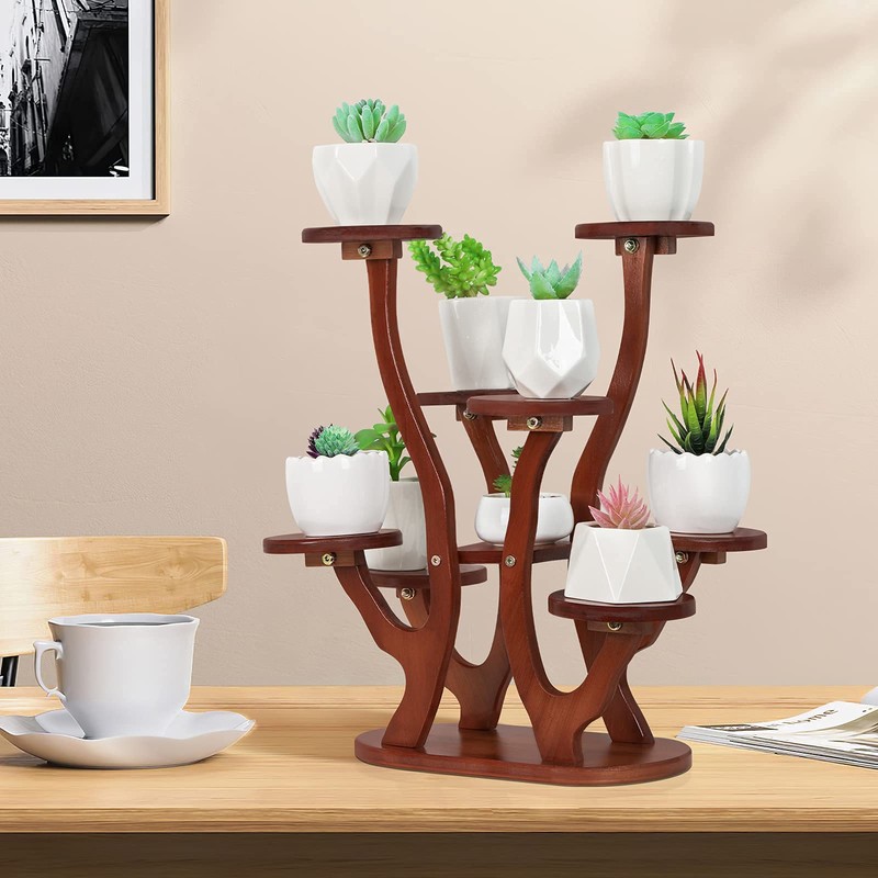 Jotsport 9 Pots Mini Succulent Stand Windowsill Small Plant Stand