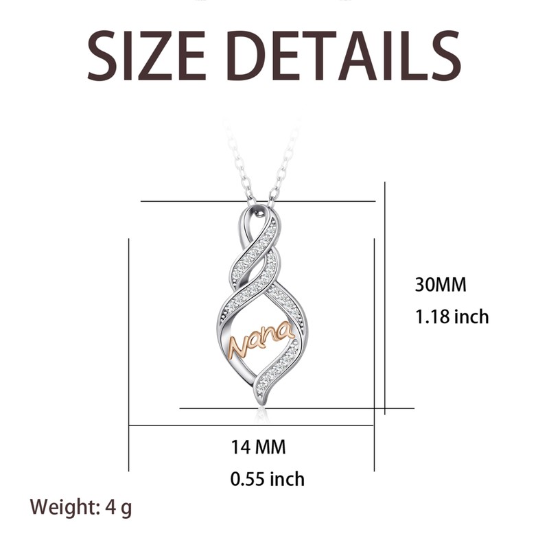 TALYKONG Nana Necklaces Mothers Day Birthday Gifts for Nana Mom