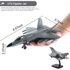 J31 Airplane Toy for Boys, Diecast Fighter Jet Toy for Kids, Pull Back Airplanes Toy Jets with Light & Sound for Gifts Collection Decor