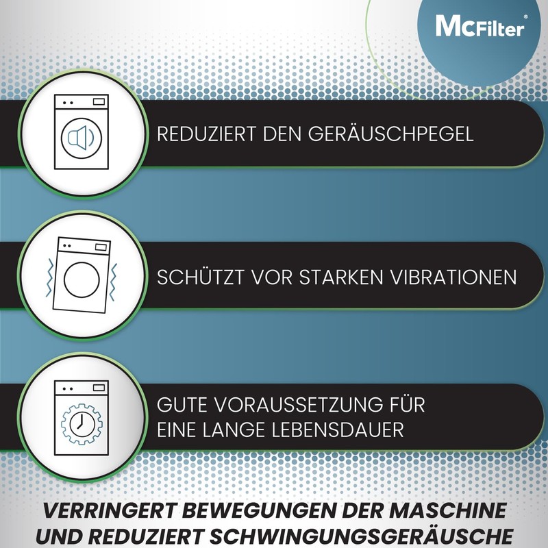 McFilter 4 Vibration Dampers for Washing Machines and Dryers Universal