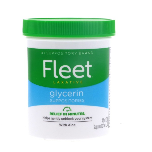 Fleet Glycerin Suppositories, 50 Each, Pack of 5