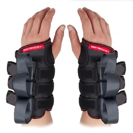 Wrist Protector+ Right & Left Hands Free Pain Management Weightlifting Wrist Support for Gym - Adjustable Straps Brace Non-Slip Grip for Gym, CrossFit, Strength Workouts - Eliminate the Pain Embrace the Gain