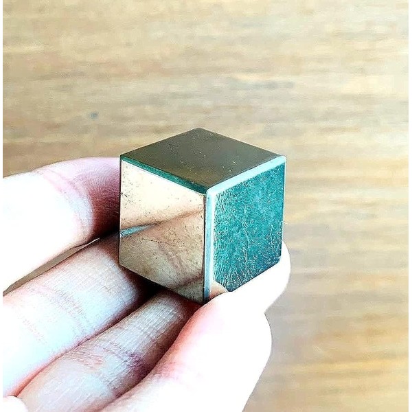 crystalmiracle Natural Pyrite Cube Stone Healing Gemstone Aura Reiki Feng Shui Gift Wellness Spiritual Wisdom Handmade for Unisex (Cube Size: 25 to 28 mm Approx)