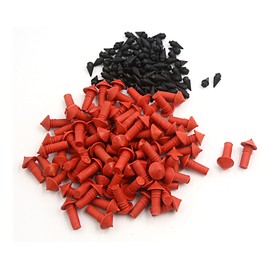 sourcing map 170Pcs Car Mushroom Shaped Tire Repair Insert Plugs Red Black