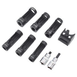 Yuesstloo 9pc Strut Nut Socket 16mm 18mm 19mm 21mm 22mm 24mm with 12 Point 1/2" Drive, Suspension Strut Spreader Socket Tool Kit Shock Absorber Tool Suspension Strut Split Hub/Knuckle Spreader Tool