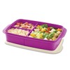 Tupperware Contenedor para lunch con 3 div Dim: 4.5x15x26 cm.
