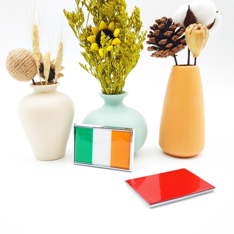 Perdecor Ireland Flag Sticker Irish Emblem Decal Car Chrome Flags,